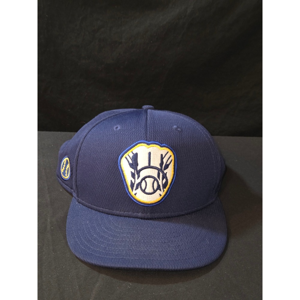 Milwaukee Brewers New Era MLB Authentic Collection‎ Baseball Cap Hat Size 8